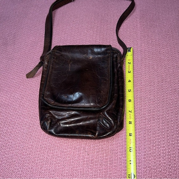 Stickman leather Tan Brown Leather Traveler Bag Crossbody - Picture 8 of 8